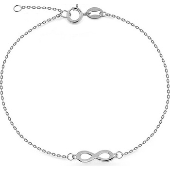 iZlato Forever Náramok z bieleho zlata nekonečno IZ23417N