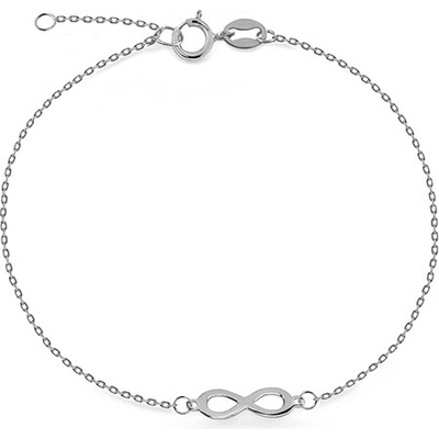 iZlato Forever Náramok z bieleho zlata nekonečno IZ23417N