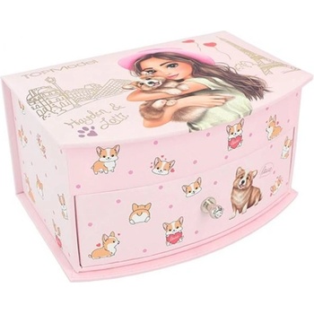 Top Model Кутия за бижута, Розова, Хейдън и Лоти, със огледалце