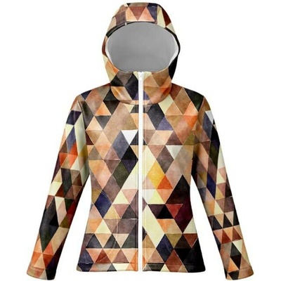 Takoy Panel se střihem 60 dámská softshell bunda SPORT trojúhelníky oranžové-NS-27320