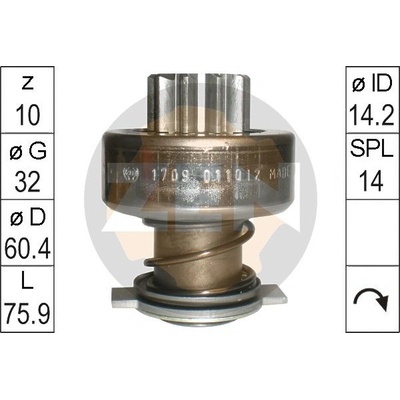 Pastorek startéru Bosch 0001223502, 6033AD0190