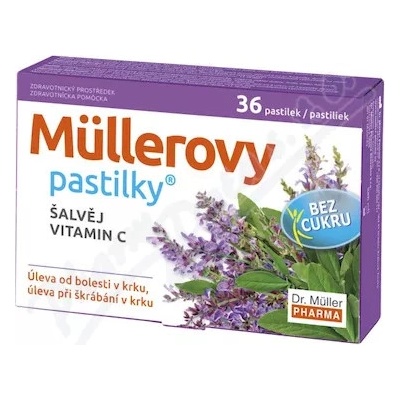Müller pastilky so šalviou bez cukru 36ks