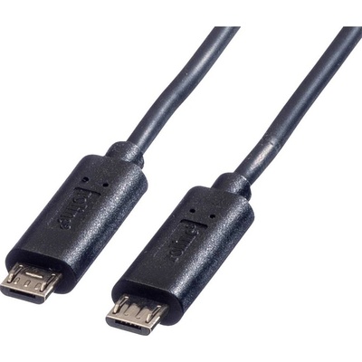 Roline 11.02.8307 USB USB 2.0 USB Micro-B zástrčka, 0,3m, černý