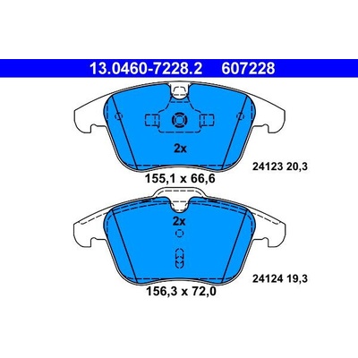 Sada brzdových destiček ATE 13.0460-7228 (AT 607228) -...