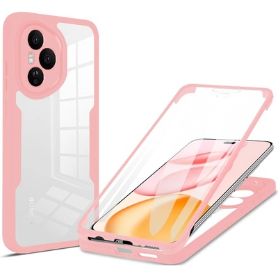 Techsuit Калъф за Honor 400 Pro - Techsuit - ColorVerse 360 Series + Screen Protector - Розов