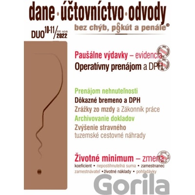 DUO č. 10-11 / 2022 - Paušálne výdavky – evidencia