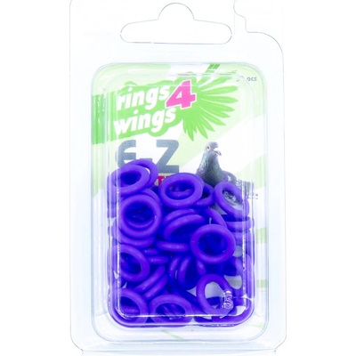 E-Z Elastic Ring Kroužky 8 mm fialové 50ks