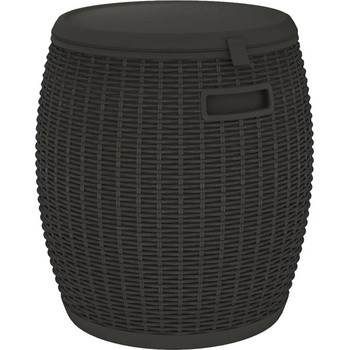 Градинска кутия за съхранение 4 в 1, черна, полипропилен