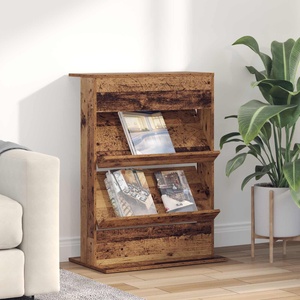 vidaXL Етажерка за списания Старо дърво 70 x 41 x 96 см (899541)