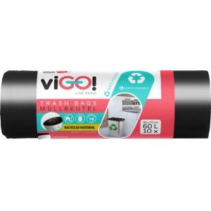 viGO торби за отпадъци, 24 , 60 × 70 см, 60 л, 10 бр