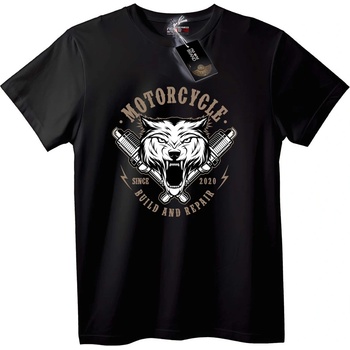 NOONEBRAND Тениска Мотоциклетен Вълк - M, White