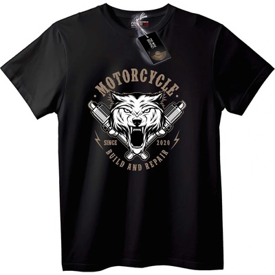 NOONEBRAND Тениска Мотоциклетен Вълк - M, White