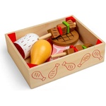 Bigjigs Toys - Дървен детски комплект за готвене - Месни продукти