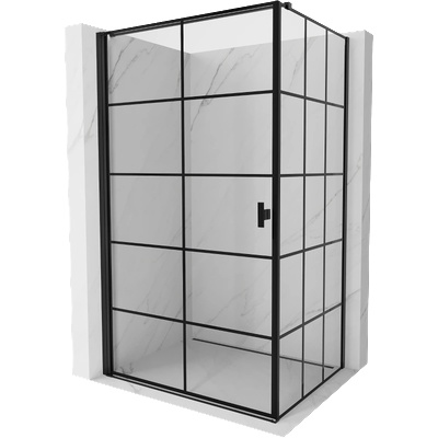 Mexen Mist-B душ кабина с лява врата 100 x 90 см, черна решетка, черна - 8A2T-100-090-70-77-L (8A2T-100-090-70-77-L)
