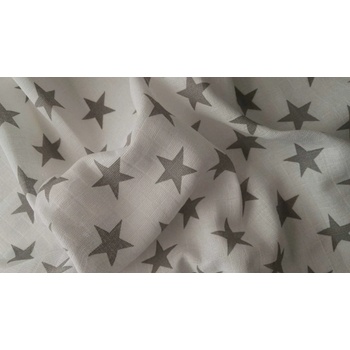 Prem Látková Bambusová tetra plena s potiskem Hvězdy šedé 70/70 cm