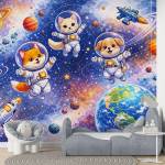 Art Gift Decor Детски фототапет космическо приключение с астронавти