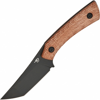 Bestech Knives STEP Black stonewash D2 Micarta Brown BFK06D