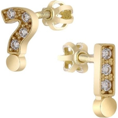 Zlaton náušnice žluté zlato 585/1000 (14kt) 1.70g 0.00 Zirkon 1.7g 000281610233