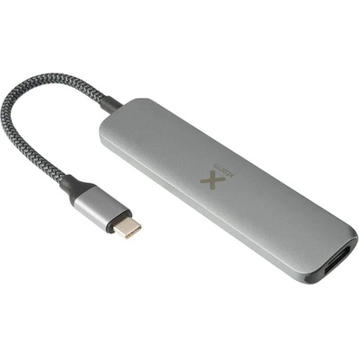 A-solar Xtorm XC203 USB-C Hub 4-in-1 4K HDMI, USB-C & 2xUSB-A - мултифункционален хъб за свързване на допълнителна периферия за MacBook и устройства с USB-C (тъмносив)