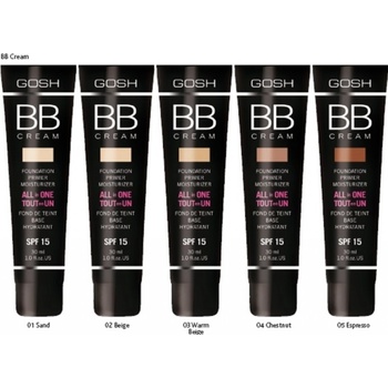 Gosh BB krém Foundation Primer Moisturizer All in One 1 Sand 30 ml