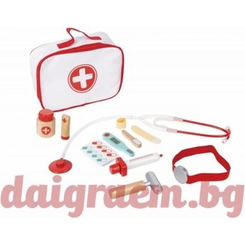 Image 1 of Hape Детски комплект Доктор, 12 части, hape e3053 (h3053)