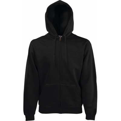 Fruit of the Loom mikina Premium Hooded Sweat Jacket s kapucí COT16203400201 black