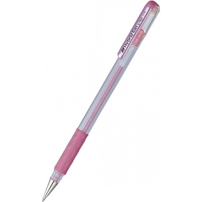 Pentel Ролер Pentel Hybrid METAL K118M, дебелина на писане 0.8mm, цвят на писане розов