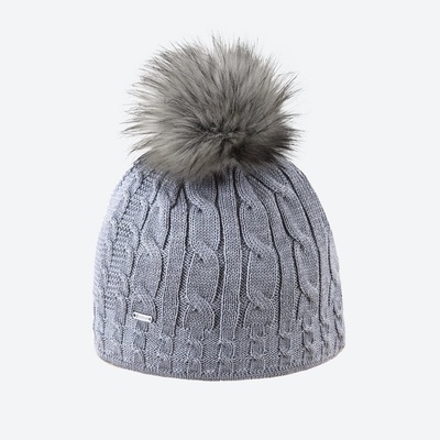 Kama pletená Merino čepice A121 109 šedá