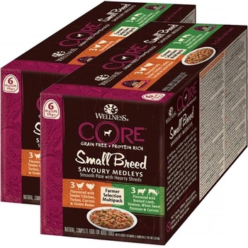 Wellness Core Dog Small Breed Фермерски избор 2 x (6 x 85 г)