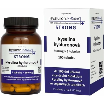 N-Medical Hyaluron STRONG kyselina hyalurónová 100 kapsúl