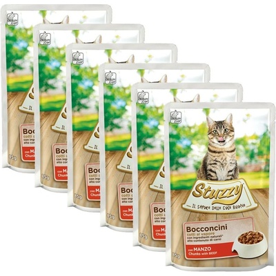 Stuzzy Cat Chunks говеждо месо на парчета в сос 6 x 85 г