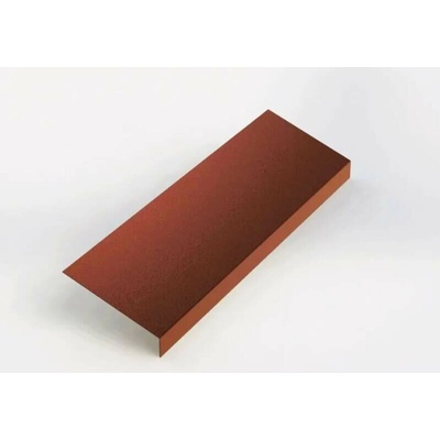 Podkladní okapnice r.š.200mm pozink lakovaný RAL 8004 cihlová s folií dl.2m