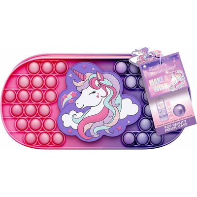 Baylis & Harding Beauticology Unicorn Candy sprchový krém 60 ml + Unicorn Candy koupelová bomba 45 g + Strawberry Candy balzám na rty 5 g + Unicorn penál 1 ks