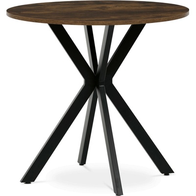 Autronic Twist HT-F4108OLW Jídelní stůl kulatý 80 x 80 cm staré dřevo