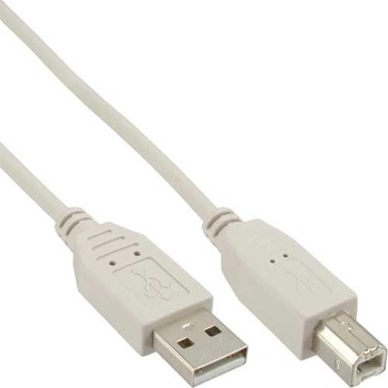 Image 1 of InLine 34510H USB кабел 1 м USB A USB B Бежов (34510H)