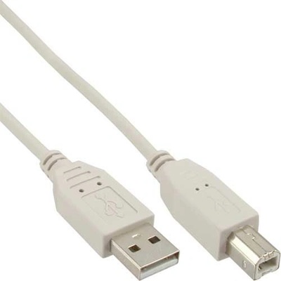 InLine 34510H USB кабел 1 м USB A USB B Бежов (34510H)
