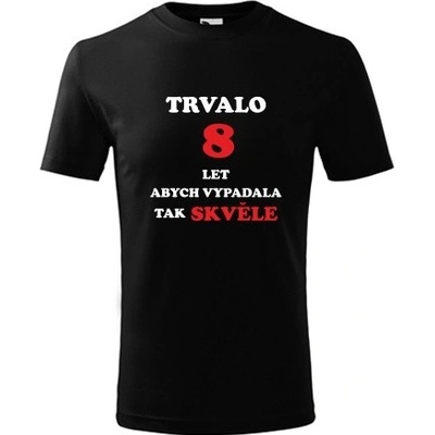 černá dětské tričko dívčí trvalo 8 let