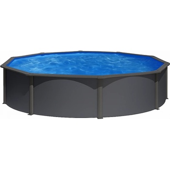 GRE Сглобяем кръгъл басейн с пясъчен филтър ANTHRACITE Ø460 x h120 см | GRE (KIT460GY)