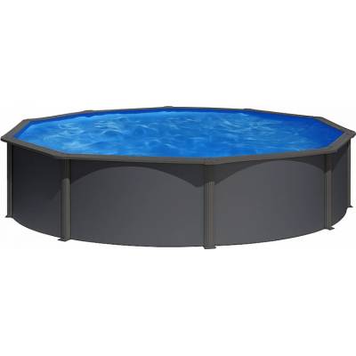 GRE Сглобяем кръгъл басейн с пясъчен филтър ANTHRACITE Ø460 x h120 см | GRE (KIT460GY)