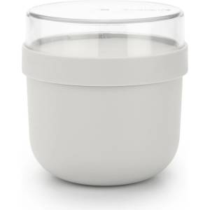Brabantia Купa за закуска Brabantia Make&Take 1006298, 500+180 мл, Винтово затваряне, Без BPA, Сив (1006298)
