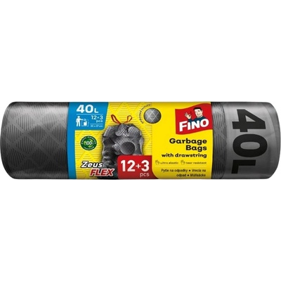 Fino Zeus Flex Odpadkové pytle zatahovací černé 23µm 40 l 12 + 3ks