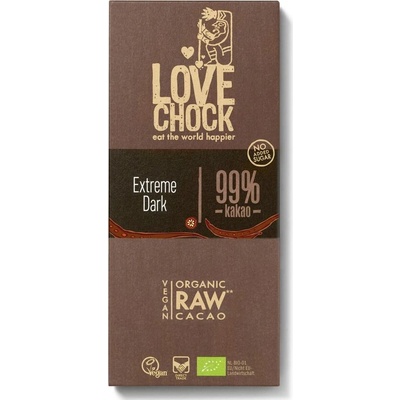 Lovechock Bio Raw čokoláda super hořká 99% 70 g