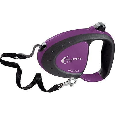 Ferplast - Flippy Tech Tape Medium - Автоматичен повод за кучета до 25 кг, 3 метра лента - лилав