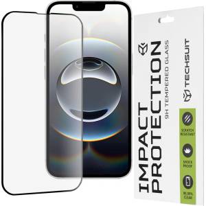 Techsuit Протектор за iPhone 16e - Techsuit - 111D Full Cover / Full Glue Glass - Черен