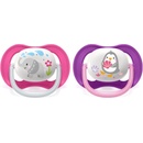 Philips Avent šidítko Ultra Air Animals SCF080/08 dívka slon/tučňák