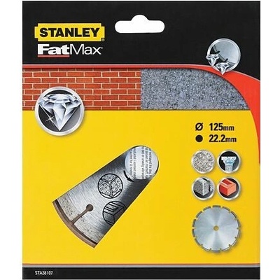 Stanley Diamantový řezný kotouč 125 x 22,2 mm STA38107