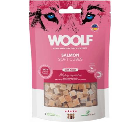 Woolf Soft Cubes Salmon 100 g