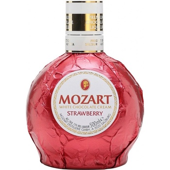 Mozart z bielej čokolády a jahôd 15% 0,5 l (čistá fľaša)