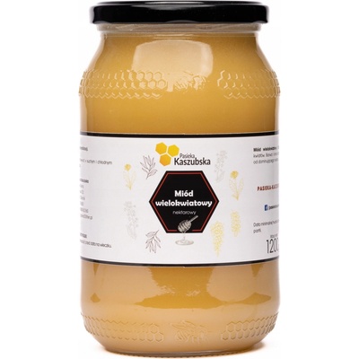 Vícestránkový květový med tuhý Pasieka Kaszubska 1,2 kg