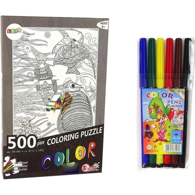 LEAN Toys 14155 k vybarvování Podmořský svět 500 dílků